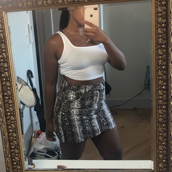 Snakeskin Denim skirt - Picture 1 of 5